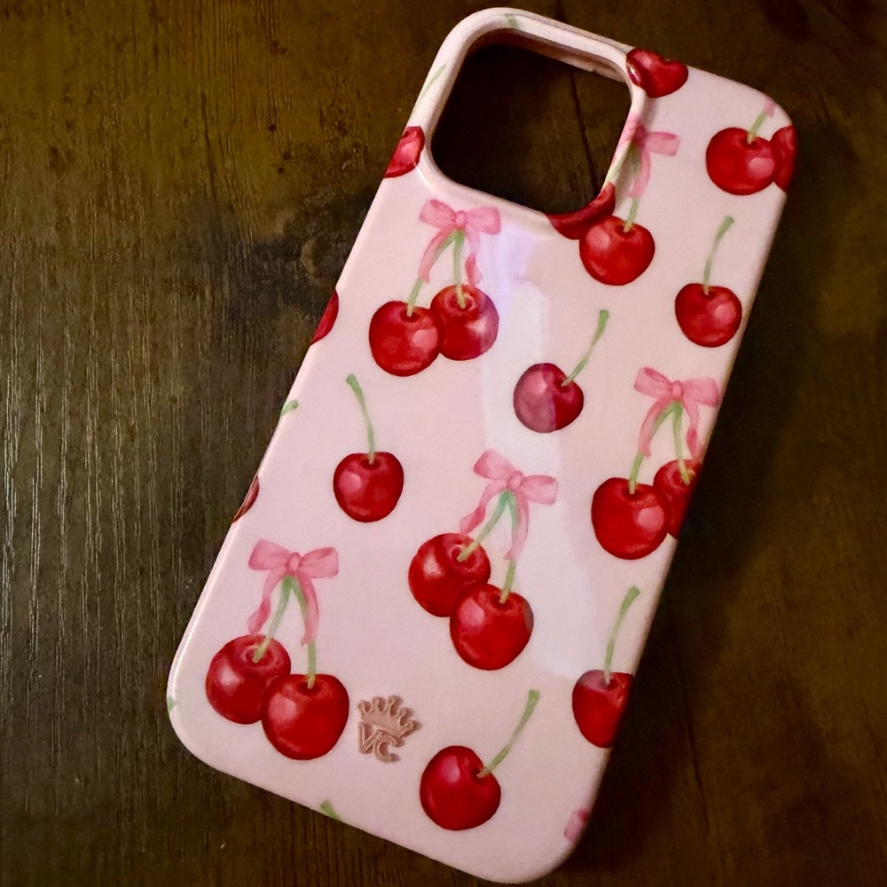 Cherry Pattern Pink Phone Case